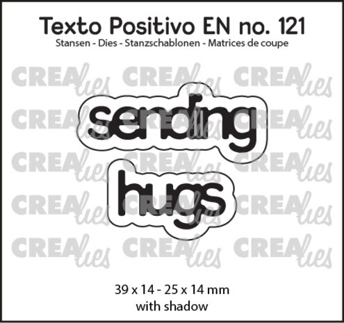 Crealies Texto Positivo Stansen English Sending Hugs (POSEN121)