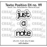 Crealies Texto Positivo Stansen English Just A Note (POSEN119)