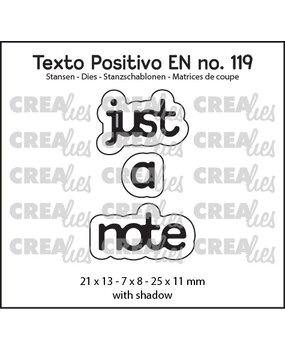 Crealies Texto Positivo Dies English Just A Note (POSEN119)