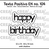 Crealies Texto Positivo Stansen English Happy Birthday (POSEN104) Crealies Texto Positivo Stansen English Happy Birthday (POSEN104)