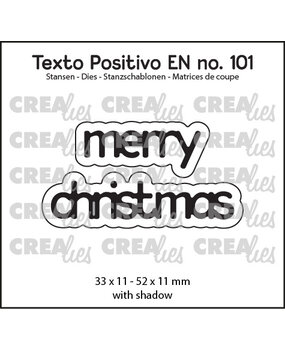Crealies Texto Positivo Stansen English Merry Christmas (POSEN101)