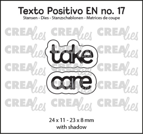 Crealies Texto Positivo Stansen English Take Care (POSEN17)