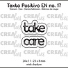 Crealies Texto Positivo Stansen English Take Care (POSEN17)
