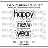 Crealies Texto Positivo Dies English Happy New Year (POSEN102)