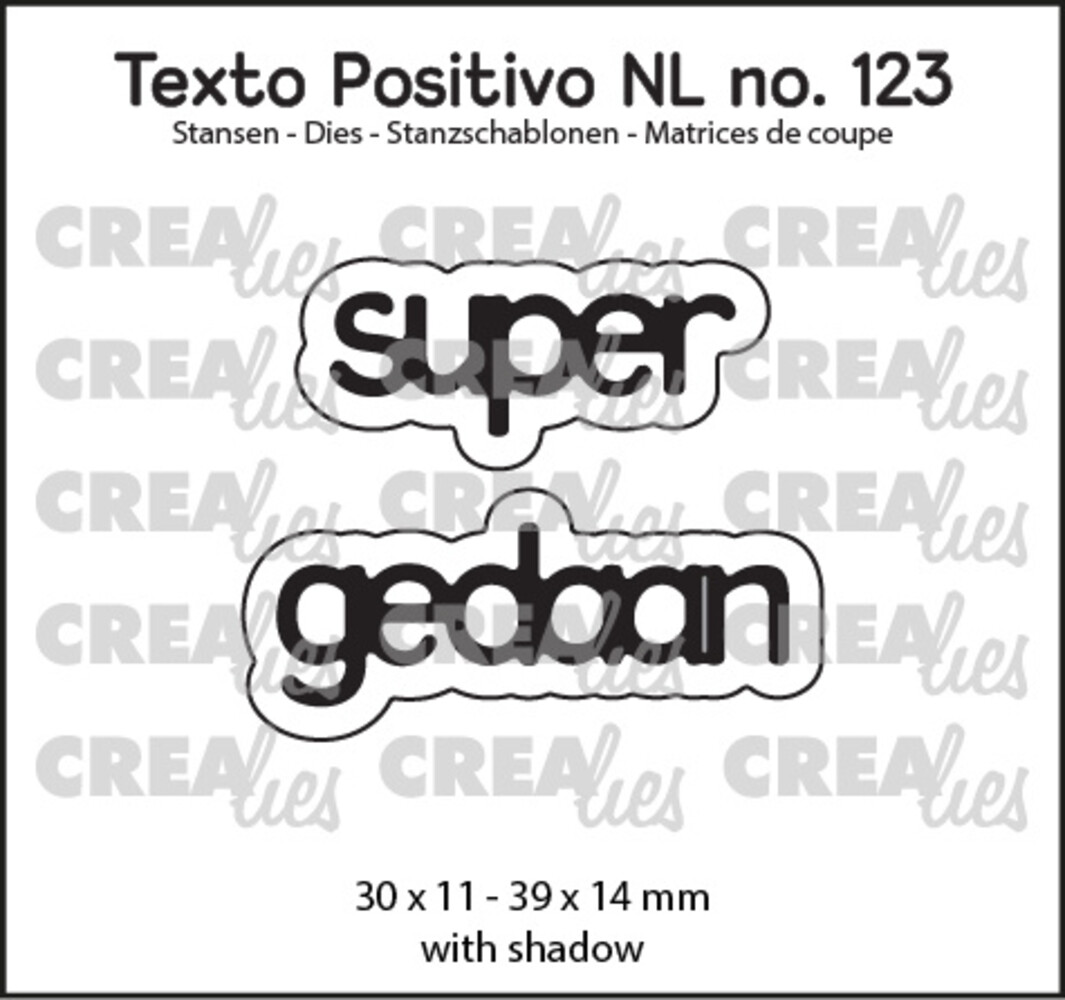 Crealies Texto Positivo Dies Dutch Super Gedaan (POSNL123) Crealies Texto Positivo Dies Dutch Super Gedaan (POSNL123)