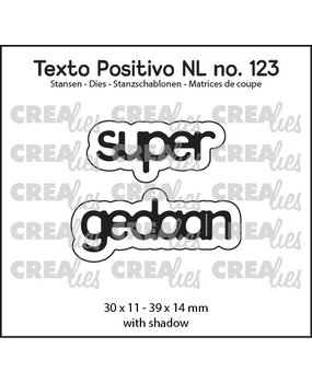 Crealies Texto Positivo Dies Dutch Super Gedaan (POSNL123)