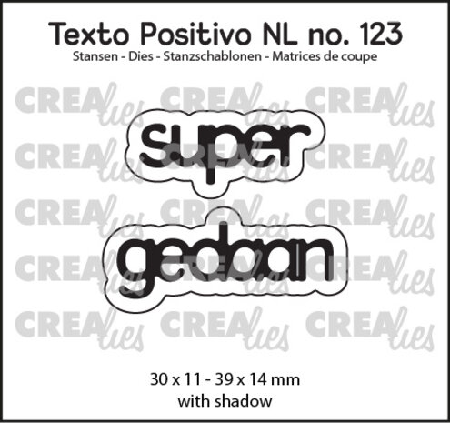 Crealies Texto Positivo Stansen Dutch Super Gedaan (POSNL123)