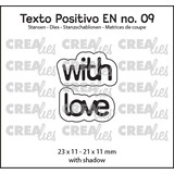 Crealies Texto Positivo Dies English With Love (POSEN09)