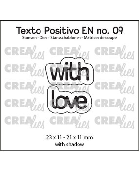 Crealies Texto Positivo Stansen English With Love (POSEN09)