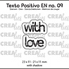 Crealies Texto Positivo Stansen English With Love (POSEN09)