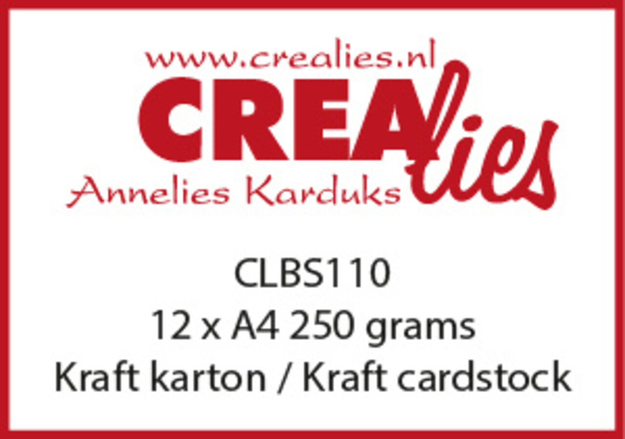 Crealies Basis A4 Kraft Karton 250gr (12pcs) (CLBS110)