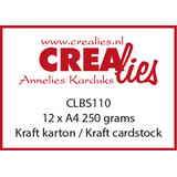 Crealies Basis A4 Kraft Karton 250gr (12pcs) (CLBS110)