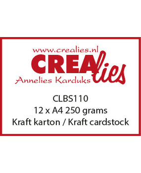 Crealies Basis A4 Kraft Karton 250gr (12pcs) (CLBS110)