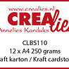 Crealies Basis A4 Kraft Cardstock 250gr (12pcs) (CLBS110)