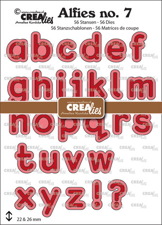 Crealies Alfies Stansen No. 07 Alfabet Kleine Letters (CLALF07)