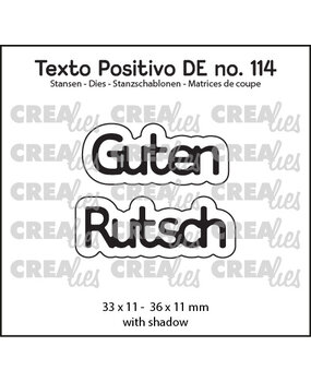 Crealies Texto Positivo Stansen German Guten Rutsch (POSDE114)