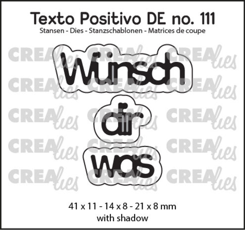 Crealies Texto Positivo Dies German Wünsch Dir Was (POSDE111) Crealies Texto Positivo Dies German Wünsch Dir Was (POSDE111)
