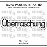 Crealies Texto Positivo Dies German Überraschung (POSDE112)