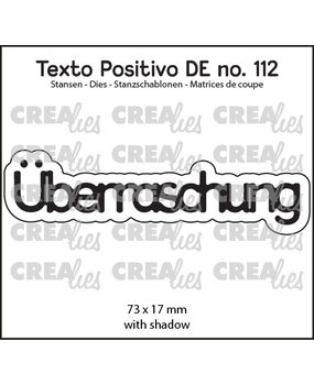 Crealies Texto Positivo Dies German Überraschung (POSDE112)
