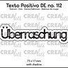 Crealies Texto Positivo Stansen German Überraschung (POSDE112)