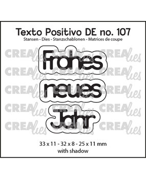 Crealies Texto Positivo Dies German Frohes Neues Jahr (POSDE107)