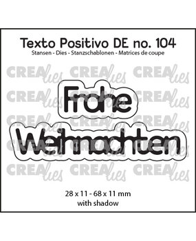 Crealies Texto Positivo Stansen German Frohe Weihnachten (POSDE104)