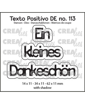 Crealies Texto Positivo Dies German Ein Kleines Dankeschön (POSDE113)
