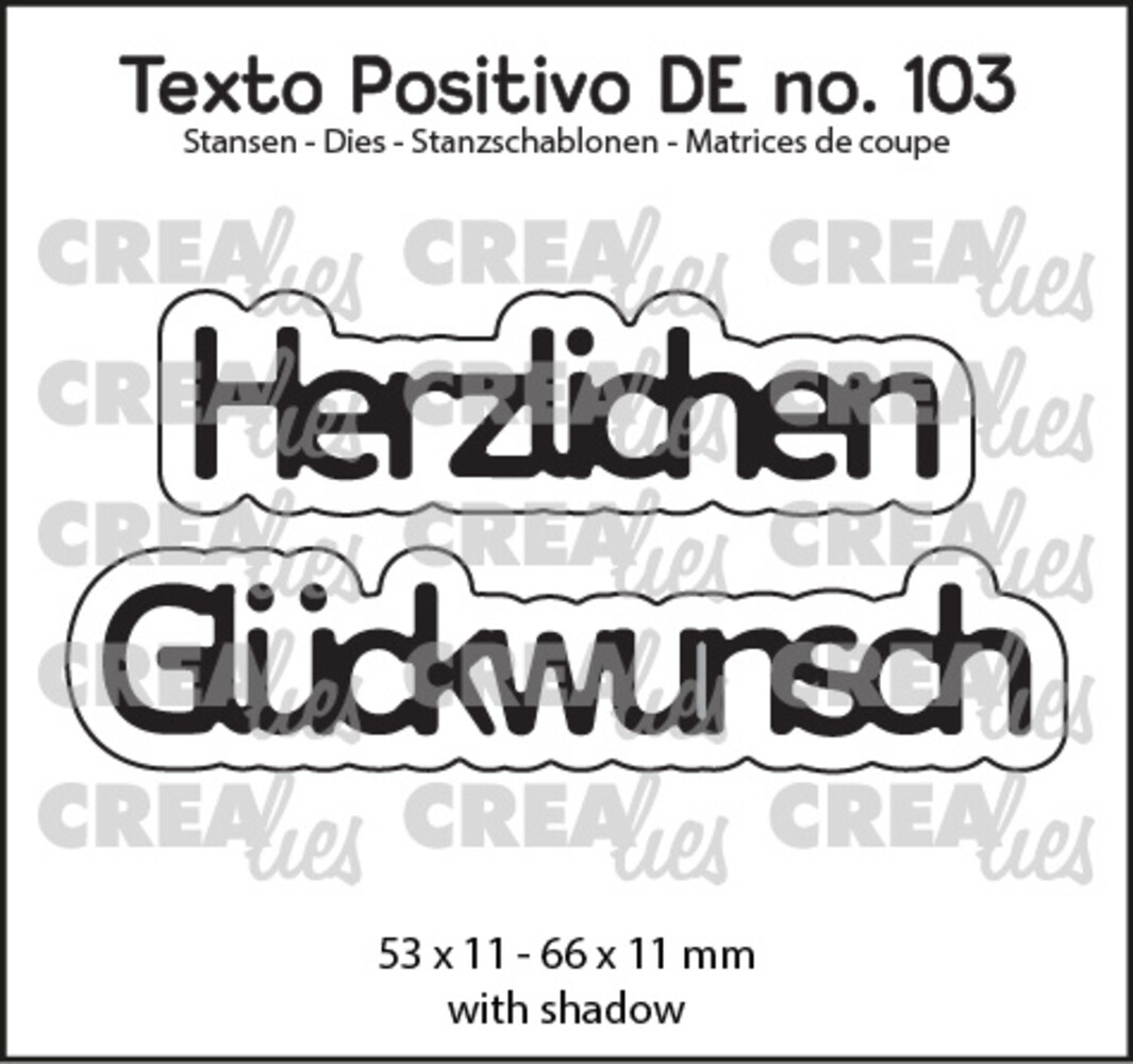 Crealies Texto Positivo Stansen German Herzlichen Glückwunsch (POSDE103) Crealies Texto Positivo Stansen German Herzlichen Glückwunsch (POSDE103)