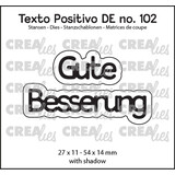 Crealies Texto Positivo Dies German Gute Besserung (POSDE102)