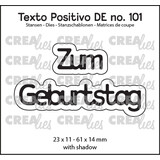 Crealies Texto Positivo Dies German Zum Geburtstag (POSDE101)