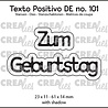 Crealies Texto Positivo Stansen German Zum Geburtstag (POSDE101)