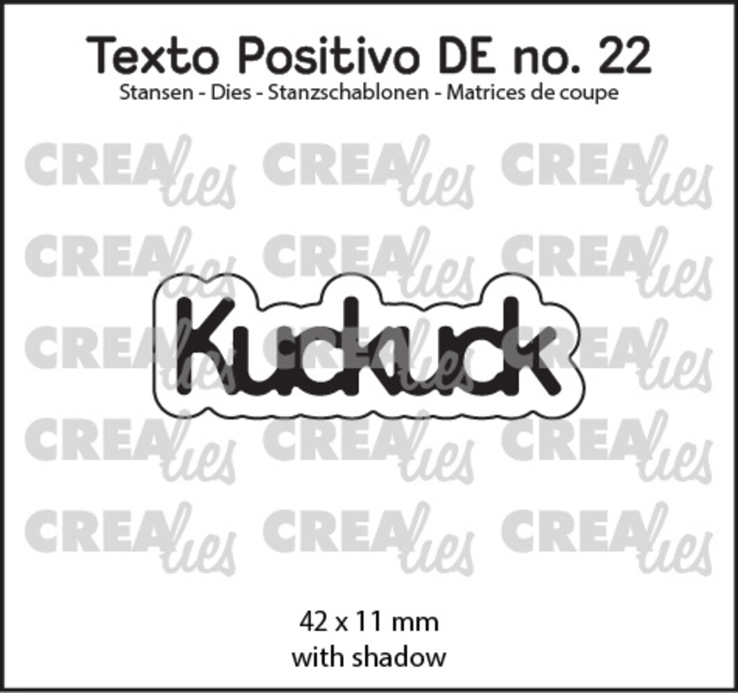 Crealies Texto Positivo Dies German Kuckuck (POSDE22)