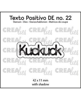 Crealies Texto Positivo Dies German Kuckuck (POSDE22)