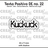 Crealies Texto Positivo Dies German Kuckuck (POSDE22) Crealies Texto Positivo Dies German Kuckuck (POSDE22)