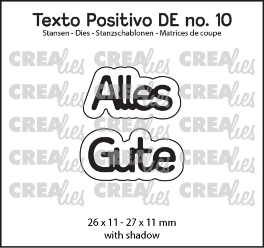 Crealies Texto Positivo Stansen German Alles Gute (POSDE10)