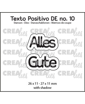 Crealies Texto Positivo Stansen German Alles Gute (POSDE10)