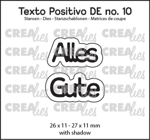 Crealies Texto Positivo Stansen German Alles Gute (POSDE10)