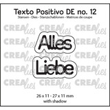 Crealies Texto Positivo Stansen German Alles Liebe (POSDE12)