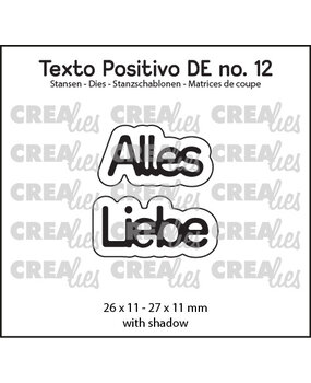 Crealies Texto Positivo Stansen German Alles Liebe (POSDE12)