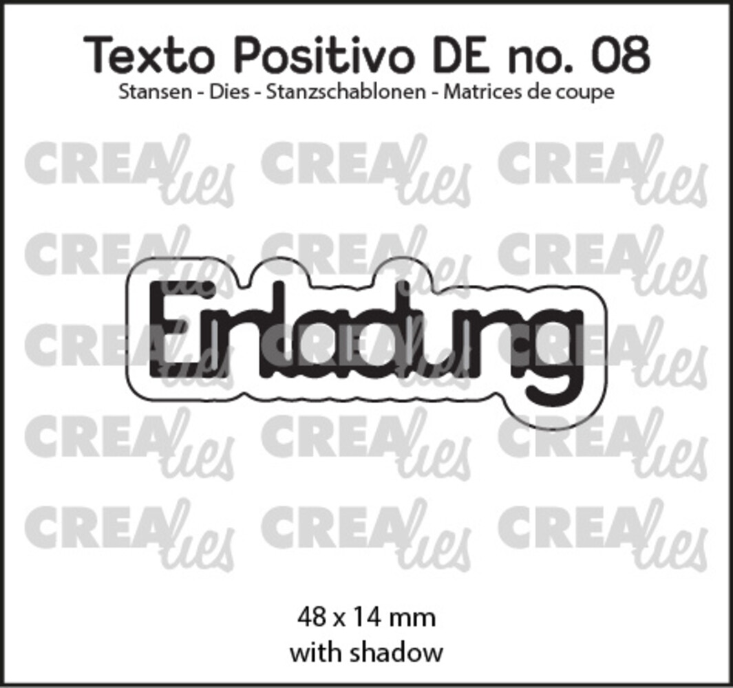 Crealies Texto Positivo Stansen German Einladung (POSDE08)