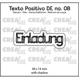 Crealies Texto Positivo Dies German Einladung (POSDE08)