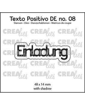 Crealies Texto Positivo Stansen German Einladung (POSDE08)