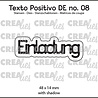 Crealies Texto Positivo Dies German Einladung (POSDE08)