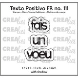 Crealies Texto Positivo Stansen French Fais Un Voeu (POSFR111)