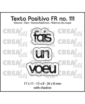 Crealies Texto Positivo Stansen French Fais Un Voeu (POSFR111)