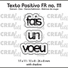 Crealies Texto Positivo Stansen French Fais Un Voeu (POSFR111) Crealies Texto Positivo Stansen French Fais Un Voeu (POSFR111)