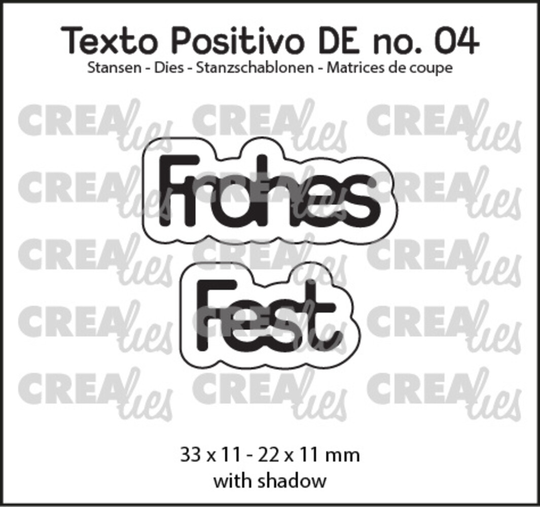 Crealies Texto Positivo Dies German Frohes Fest (POSDE04)