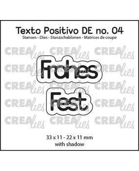 Crealies Texto Positivo Stansen German Frohes Fest (POSDE04)