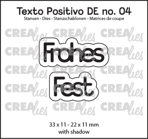 Crealies Texto Positivo Dies German Frohes Fest (POSDE04)