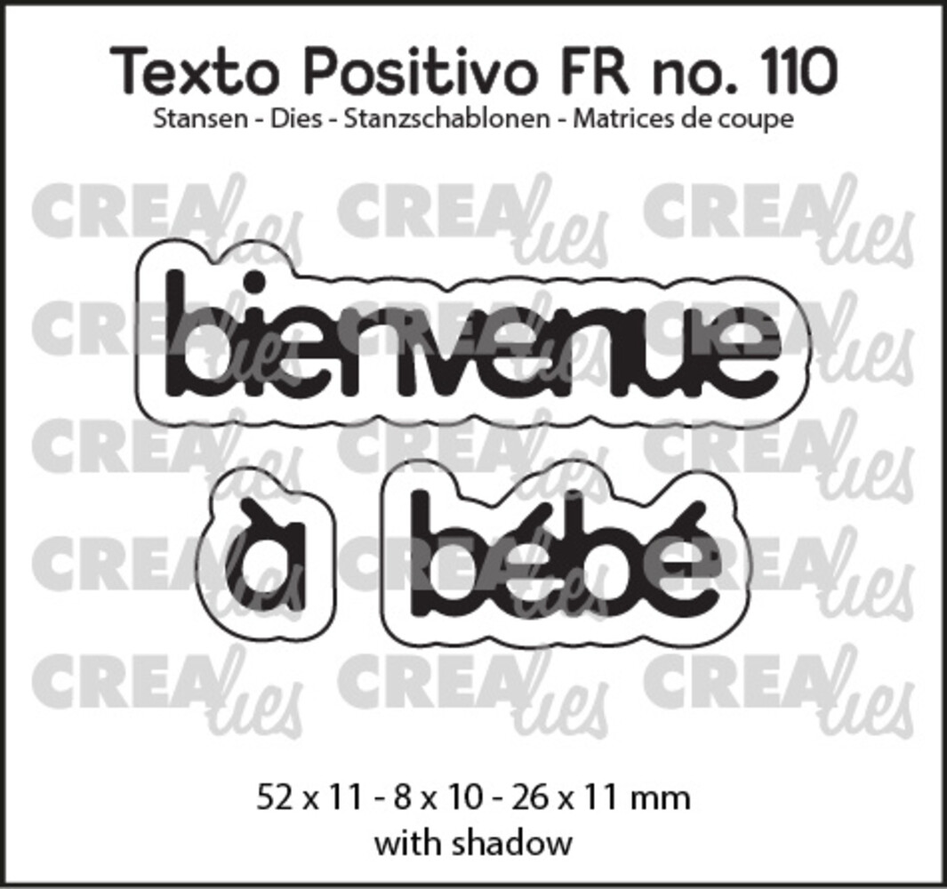 Crealies Texto Positivo Stansen French Bienvenue À Bébé (POSFR110) Crealies Texto Positivo Stansen French Bienvenue À Bébé (POSFR110)